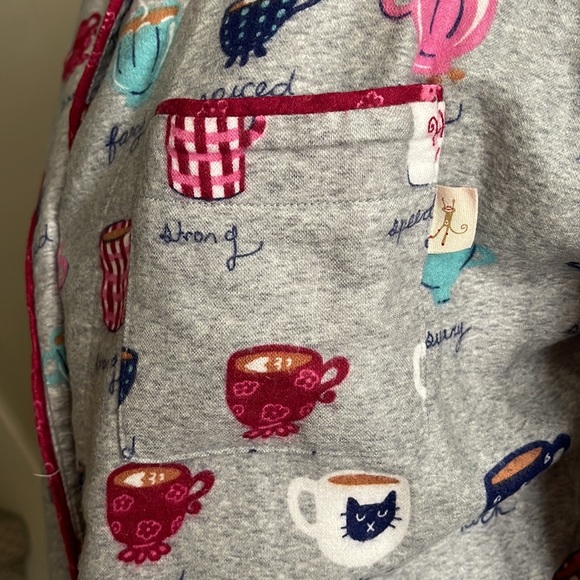 Munki Sz L Coffee Latte Classic Flannel Pajama Top ONLY - Picture 10 of 14